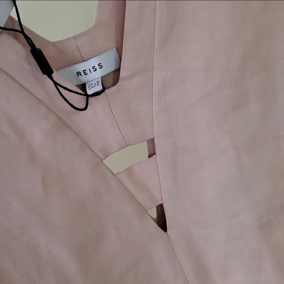 Reiss Emi Top with Cut Out Detail in Nude Pink - Picture 13 of 15